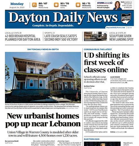 Dayton daily news - Search for all of today's most recent Dayton Obituaries from Local Newspapers and Funeral Homes in Dayton, Ohio. ... Obituaries in the News. Richard C. Higgins (1921–2024), Pearl Harbor survivor ... 